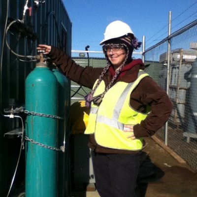 Dr Julie Pearce at a field test site in Victoria.